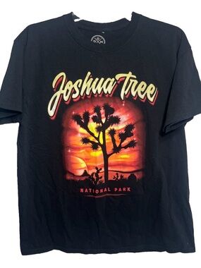 Joshua Tree National Park Shirt Mens Large Black Graphic Tee Short Sleeve Crew